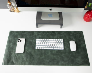 Natural Leather Desk Mat (48cm x 91 cm), Tan UnBranded