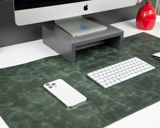 Natural Leather Desk Mat (48cm x 91 cm), Tan UnBranded