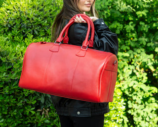 Dolly Full-Grain Leather Weekender Bag, Gray BlackBrook Case