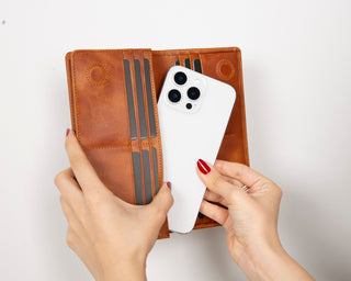 Aura Leather Women's Wallet, Golden Tan