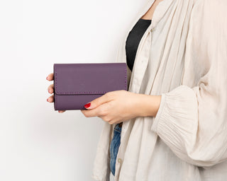 Linea Leather Women's Wallet, Purple