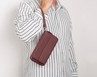 Aristo Leather Wallet, Bordeaux