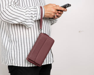 Aristo Leather Wallet, Bordeaux