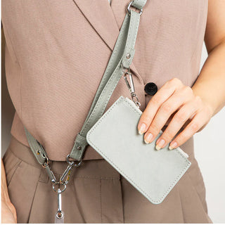 Marlow PU Leather Phone Strap & Wallet Set, Gray
