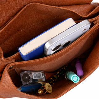 Carrera Arvelia Leather Women's Top Handle & Shoulder Bag, Tan