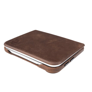 Classic Leather Folio Wallet Case for iPhone Duo, Distressed Coffee