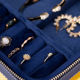 Amanda Full‑Grain Leather Jewelry Box, Orange