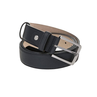 Classic Leather Belt, Pebble Black