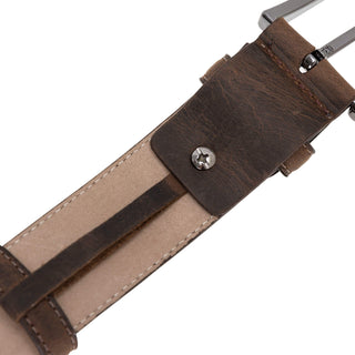 Classic Leather Belt, Distressed Coffee