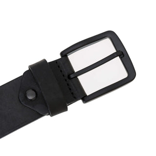 Sport Leather Belt, Black