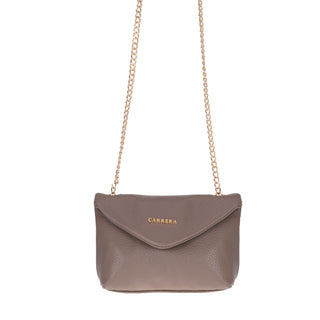 Carrera Lunera — Floater Leather Shoulder Bag, Beige