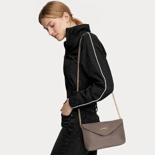 Carrera Lunera — Floater Leather Shoulder Bag, Beige