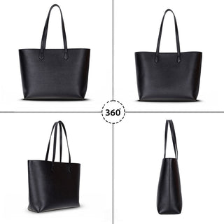 Solea Leather Women's Tote Bag, Black