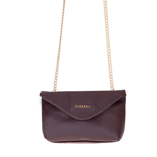 Carrera Lunera — Floater Leather Shoulder Bag, Bordeaux