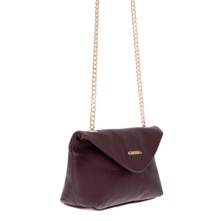 Carrera Lunera — Floater Leather Shoulder Bag, Bordeaux