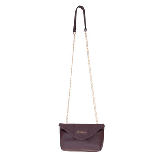Carrera Lunera — Floater Leather Shoulder Bag, Bordeaux