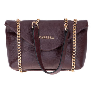 Carrera Lunera — Floater Leather Shoulder Bag, Bordeaux