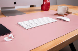 Natural Leather Desk Mat (48cm x 91 cm), Tan UnBranded