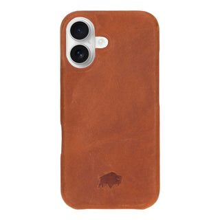 Burkley Leather Wallet Case - iPhone 16, Golden Brown