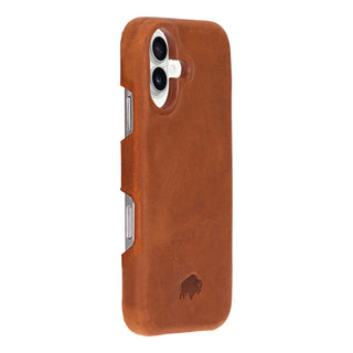 Burkley iPhone 16 Wallet Case, Golden Brown