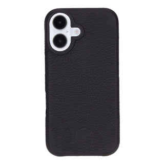 Burkley Leather Wallet Case - iPhone 16, Pebble Black