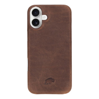 Burkley Leather Wallet Case - iPhone 16 Plus, Distressed Coffee