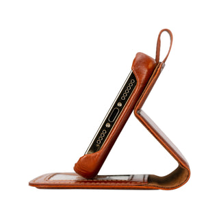 Burkley Leather Wallet Case - iPhone 16 Pro, Burnished Tan