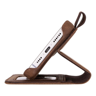 Burkley Leather Wallet Case - iPhone 16 Pro Max, Distressed Coffee