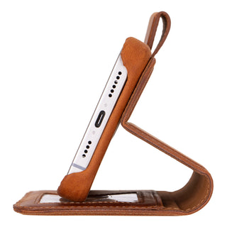 Burkley Leather Wallet Case - iPhone 16 Pro Max, Golden Brown