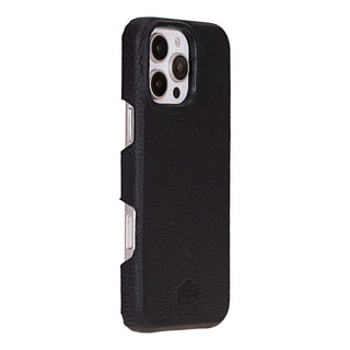 Burkley Leather Wallet Case - iPhone 16 Pro Max, Pebble Black