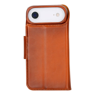 Burkley Geldbörse &amp; Hülle iPhone 17 Air, Brüniertes Hellbraun