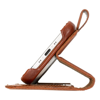 Burkley Geldbörse &amp; Hülle iPhone 17 Air, Brüniertes Hellbraun