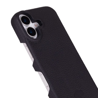 Burkley Leather Wallet Case - iPhone 17, Pebble Black