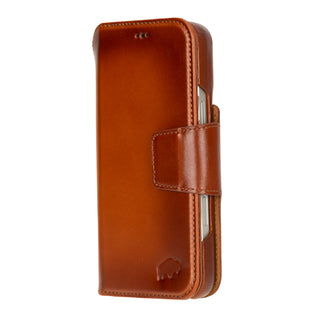 Burkley Leather Wallet Case - iPhone 17 Pro Max, Burnished Tan