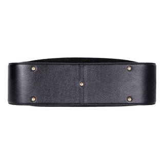 Carina Suede Leather Women's Shoulder Bag, Black