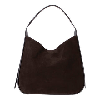 Carina Suede Leather Women's Shoulder Bag, Brown