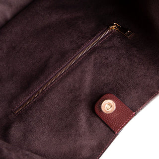 Carina Suede Leather Women's Shoulder Bag, Burgundy