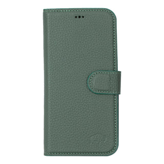 Carter Detachable Leather Wallet Case – iPhone 15 Pro Max, Pebble Green