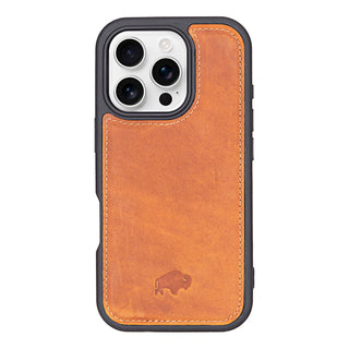 Carter Detachable Leather Wallet Case – iPhone 16 Pro Max, Golden Brown