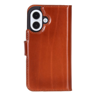 Carter Detachable Leather Wallet Case – iPhone 16 Plus, Burnished Tan