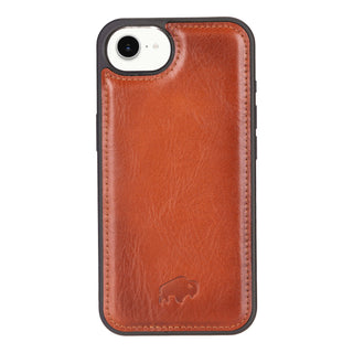Carter Detachable Leather Wallet Case – iPhone 16e, Burnished Tan
