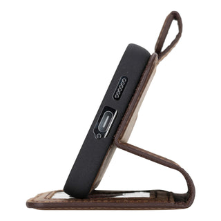 Carter Detachable Leather Wallet Case Galaxy S25 Plus, Distressed Coffee