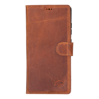 Carter Detachable Leather Wallet Case Galaxy S25 Ultra, Golden Brown