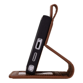 Carter Detachable Leather Wallet Case Galaxy S25 Ultra, Golden Brown