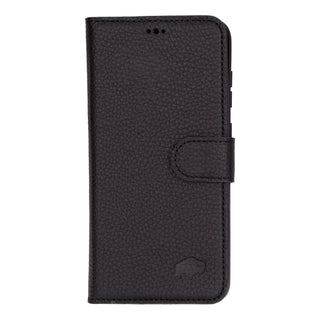 Carter Detachable Leather Wallet Case Galaxy S25 Plus, Pebble Black