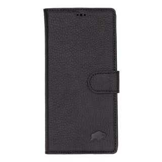 Carter Detachable Leather Wallet Case Galaxy S25 Ultra, Pebble Black