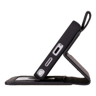 Carter Detachable Leather Wallet Case Galaxy S25 Ultra, Pebble Black