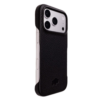 Dax Leather iPhone 17 Pro MagSafe Case, Pebble Black
