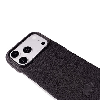 Dax Leather iPhone 17 Pro MagSafe Case, Pebble Black