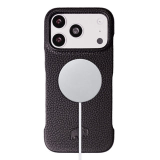 Dax Leather iPhone 17 Pro MagSafe Case, Pebble Black